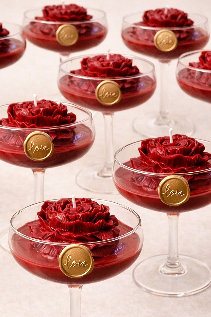 Velvet Rose Wine Candle